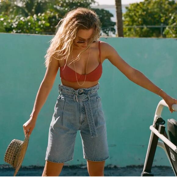 NWT AGOLDE Retro Ultra High-Rise Denim Shorts - 26 waist - Picture 10 of 10